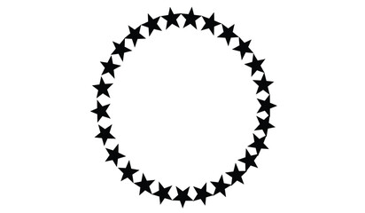 Stars in circle icon vector illustration graphic design round stars isolated on white background