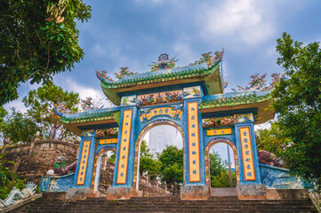 The gate to Linh Ung Pagoda in Danang city in Vietnam