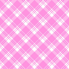 Fabric pattern, pink checkered pattern, gift wrapping paper , seamless pattern 