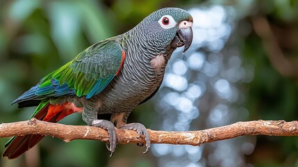 Obraz premium A vibrant parrot perched on a branch