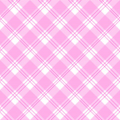 Fabric pattern, pink checkered pattern, gift wrapping paper , seamless pattern 