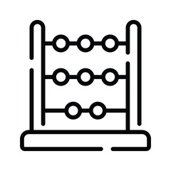A outline style icon of ancient abacus counting
