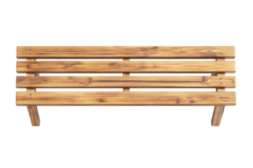 Rustic Wooden Park Bench - Outdoor Seating