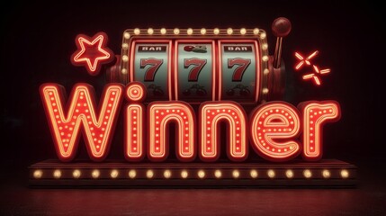 Casino Slot Machine Winner Sign
