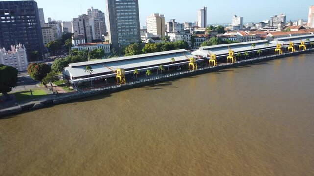 Esta&ccedil;&atilde;o das Docas shines where the Amazon river and city intertwines