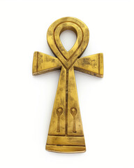 Egyptian Ankh Key of Life symbol isolated on white
