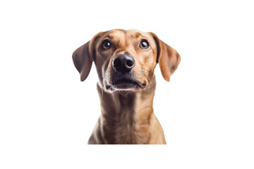Close-up Portrait of a Curious Dog