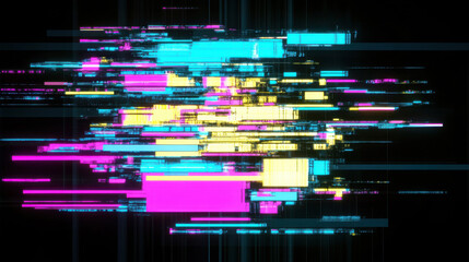 Abstract Glitch Art - Colorful Digital Noise