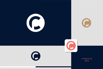 CP, PC, C, P, Abstract Letters Logo Monogram	
