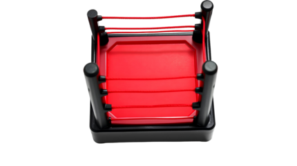 Photo of plastic toy wrestling ring isolated on transparent background.png