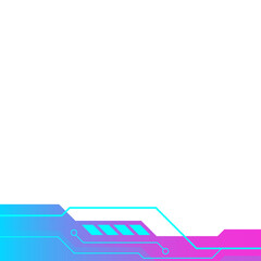 Gradient Futuristic Tech Footer