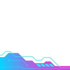 Gradient Futuristic Tech Footer