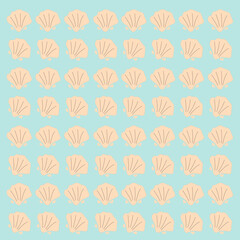 PINK SEA SHELLS SUMMER AND SEA PATTERN TEXTURE BACKGROUND WALLART