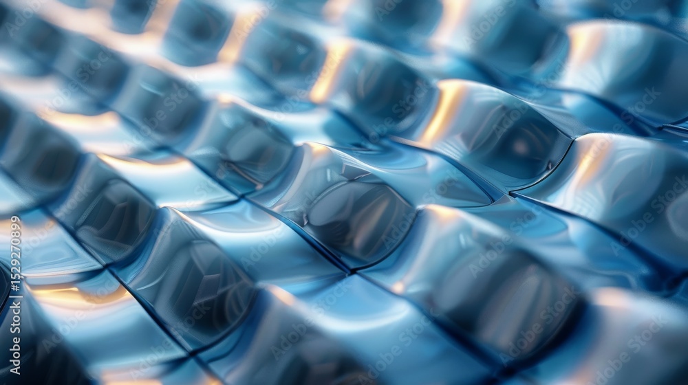 Aufkleber an abstract close-up shot reveals a seamless flow of textured blue material, embodying fluidity and 