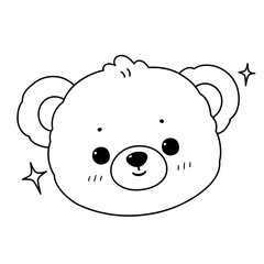Cute bear happy decoration cartoon character illustration