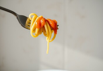 Fresh handmade pasta with simple sauce