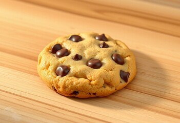 Warm, soft-baked chocolate chip cookie with melting chips