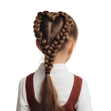 Heart braid hairstyle tutorial for little girls cute braided hair ideas and easy diy hair braiding styles