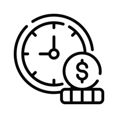 A outline style icon showing scheduled instalments payment