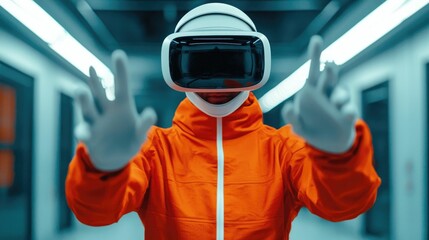 Immersive virtual reality experience featuring futuristic intelligence characters in dynamic action showcasing the potential of advanced technology and digital innovation