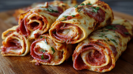 Cheesy Pepperoni Pizza Roll-Ups with Low-Carb Tortillas