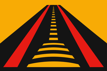 Abstract Road to Success  Asphalt, Lines, and the Journey Ahead