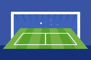 Soccer Goal A Stunning Vector Illustration of a Soccer Field and Goal