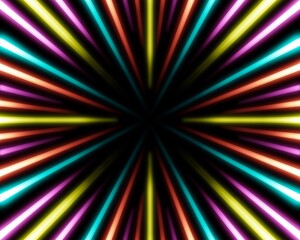 Lens Flare Sunbeam Neon Light Abstract Background 