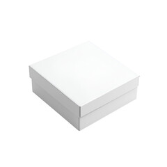Blank White Square Cardboard Gift Packaging Box Mockup