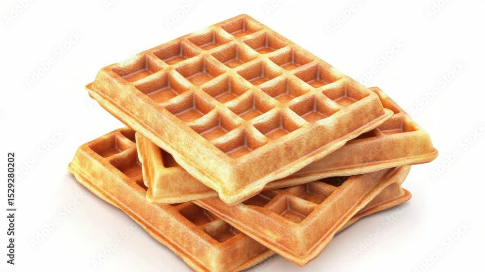 Aufkleber a stack of waffles stacked on top of each other