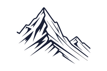 Mountain silhouette icon vector set for logo. Mountain silhouette vector icon illustration. Rocky peaks. Mountains ranges. Black and white mountain icon.