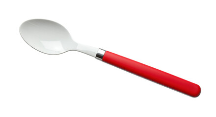 Isolated Spoon with Red Handle