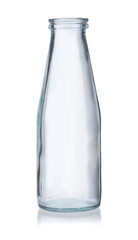 Empty old glass milk bottle