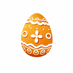 Easter gingerbread cookie in a shape of egg