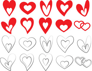 Download this Valentine's Day silhouette vector bundle featuring heart and love-themed clipart, ideal for graphic design, digital art, and printable projects.
