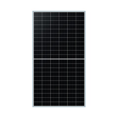 High-efficiency monocrystalline solar panel with a sleek black surface and grid layout. Ideal for residential, commercial, or industrial renewable energy systems