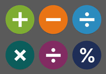 Fototapeta premium set of buttons for calculator