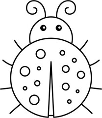 cute insect outline coloring printable worksheet activity