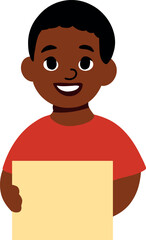 Child Holding a Sign