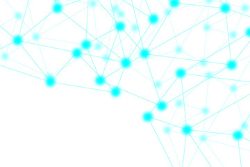 Abstract technology futuristic network - fantasy plexus background. 