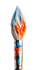 Close Up Colorful Paintbrush Tip