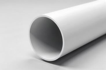 A cross-section of a white plastic pipe showing its internal structure and thickness.