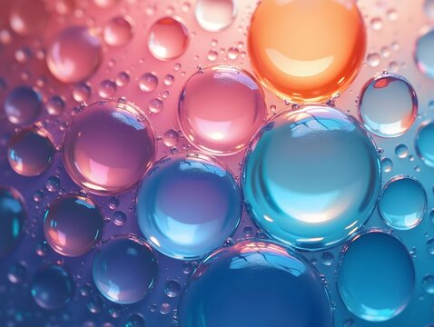 AI generated Abstract water bubbles colorful background design images