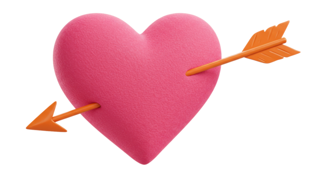 Isolated Heart with Arrow