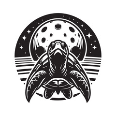 turtle logo, editable vector image