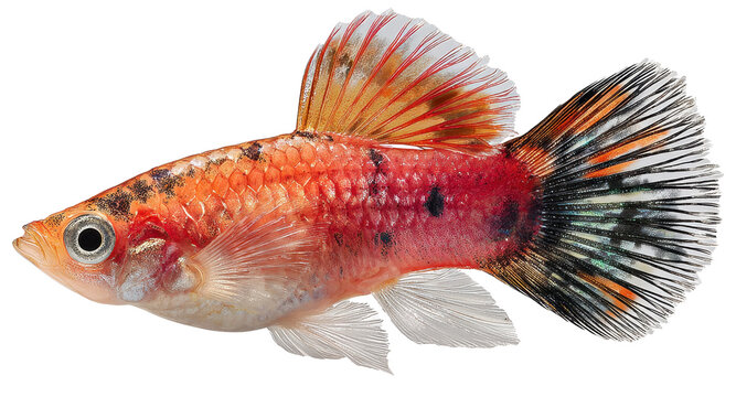 molly fish isolated on transparent background