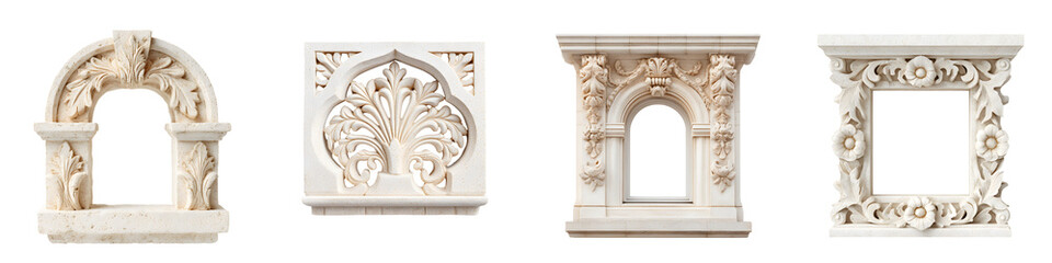 Obraz premium Ornate architectural ornaments in classical baroque style