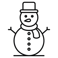 Snowman with Broom – Winter Holiday and Festive Decoration