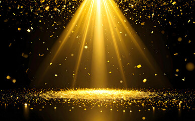 金色のステージの背景素材