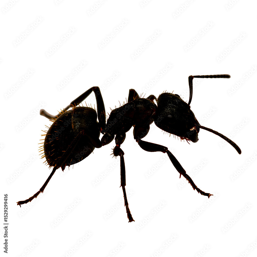 Aufkleber close up spider with dark background arachnid macro with shadows detailed insect image for nature an